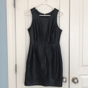 Jack, faux black leather mini dress size 4